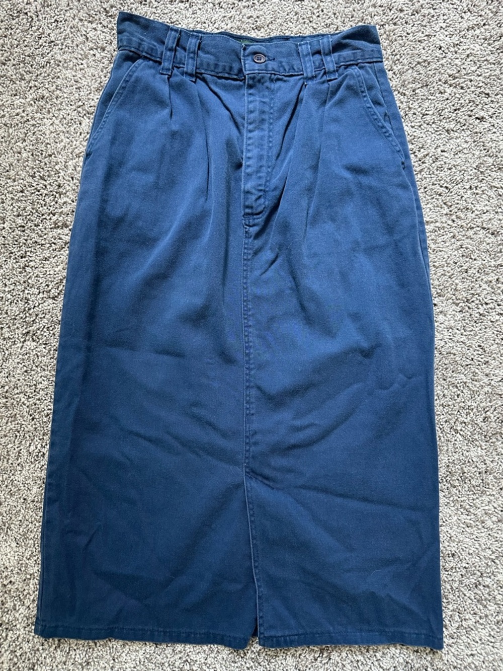 Vintage denim midi skirt